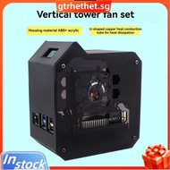 For  5 ABS Mini Tower Fan Kit JST 4 Pin Port Fan Kit with 0.96 Inch OLED Display Kit