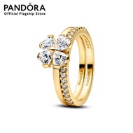 Pandora Sparkling Lucky Clover Splittable Ring