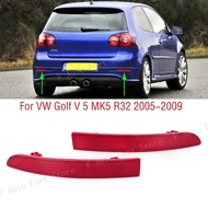 moto22r Rear Bumper Tail Turn Signal Reflector Fog Lamp Cover For VW Golf V 5 MK5 R32 2005 2006 2007