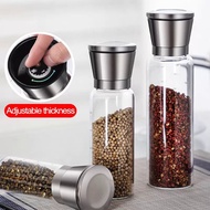 Kilang Lada Kilang Lada Spice Jar Perasa Pengisar Botol Garam dan Lada Hitam Grinder Shakers Kaca Keluli Tahan Karat Set Dapur Dapur