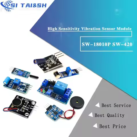 Highly Sensitive Vibration Sensor Module Vibration module SW-18010P SW-420 Normally Open / Closed Al