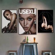 Eusexua Singer FKA Twigs Poster Wall Sticker for Living Room Bar Vintage Decorative Painting