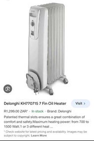 DeLonghi 1500w 爐暖爐 暖風扇 暖風機Heater