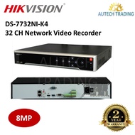 HIKVISION DS-7732NI-K4 32 Channel 32CH NVR 8MP Embedded 4K Network Video Recorder