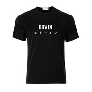 🔥Ready Stock🔥Men T Shirt EDWIN Cotton Baju Hitam Putih Bossku TEXT Jepun t shirt men clothes baju ts