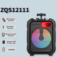 ZQS-12111 Bluetooth Speaker 12 Inch Karaoke Wireless Portable Trolley Speaker LED Light Subwoofer Ba