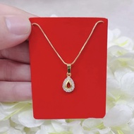 (428) 10k gold necklace with pendant for daily use not faded