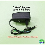5V 3A Router Modem CCTV Adapter 5 3 Ampere 5.5x2.5VOLT