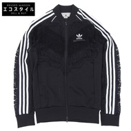 Adidas by Stella McCartney 透視蕾絲針織上衣，女款，黑色，XS 碼，536035（二手）