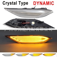 ไฟเลี้ยวป้ายใบไม้แบบไหลได้สำหรับ Porsche Cayenne 958 92A 2010-2014 ไฟเลี้ยวด้านข้าง ไฟตกแต่งภายนอก อ