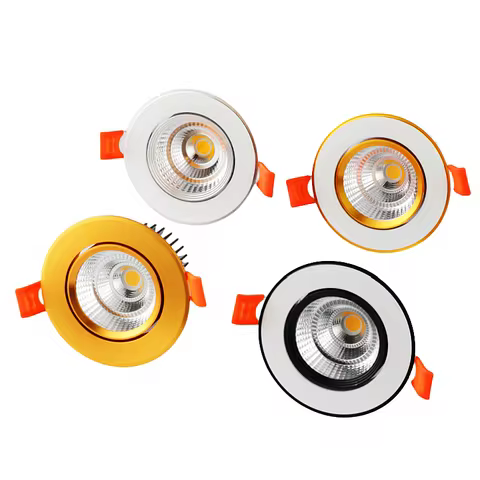 Light luxury gold COB spotlights embedded LED downlights 5W 7W 9W12W15W18W Living room bedroom resta