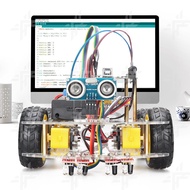 Compatible with Arduino uno intelligent car robot kit, ultrasonic tracking and obstacle avoidance ca