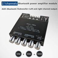 แอมจิ๋วบลูทูธ Class D ZK-TB21 TPA3116D2 Bluetooth 5.0 mini amp เครื่องขยายเสียงซับวูฟเฟอร์ 50WX2 + 1