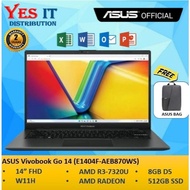 ASUS Vivobook Go 14 E1404F-AEB870WS / AEB872WS 14'' FHD (R3-7320U, 8GB DDR5, 512GB SSD, AMD RADEON, 