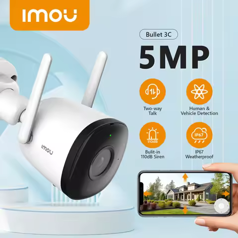 IMOU 5MP Bullet 3C Wifi IP Camera Automatic Tracking Weatherproof AI Human Detection Outdoor Surveil