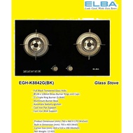 *SHIP TODAY*ELBA GLASS GAS STOVE (3 BURNER) EGH-K8843G(BK)/ELBA EGH-K8842G(BK) (2 BURNER) BUILT IN H