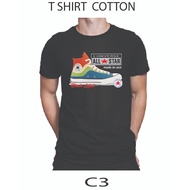 T SHIRT COTTON C3/ MICROFIBER C4 BLACK CONVERSE ALL STAR