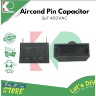 CAPACITOR AIRCOND BM 2PIN 2uF 450VAC