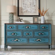 American Drawer Cabinet Eight Drawer Cabinet Retro Drawer Painted Locker Storage Cabinet Tidy-up Cab
