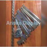 4-Tier Glass Shelf Bracket 1.8m High