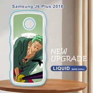 For Samsung Galaxy J6 Plus 2018 J4 Plus 2018 J2 Pro 2018 Anime OnePiece Mighty Zoro Casing Fashion Soft Wavy Cover Shockproof Cellphone Protection Phone Case