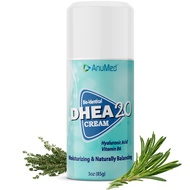 ANUMED - All Natural Bioidentical DHEA 20mg Cream (Dehydroepiandrosterone) with Hyaluronic Acid, Vit