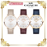 [100% Original ] Coach Slim Easton Leather Stainless Steel Women Ladies Watch Jam Tangan Perempuan W