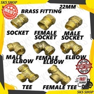 Copper Brass Stainless Steel Compression Tube Fitting Pipe 22MM
