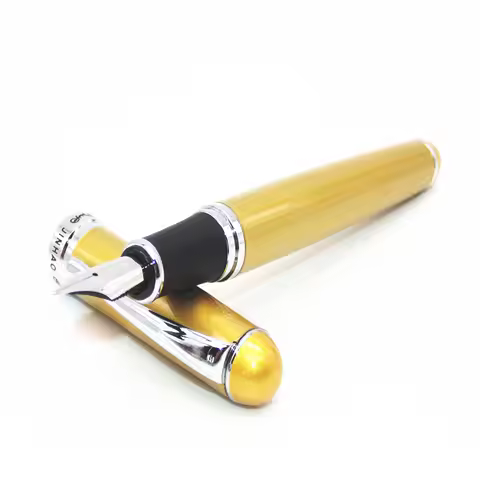 Jinhao X750 Golden yellow Business office Medium Nib Fountain Pen New