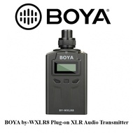 BOYA by-WXLR8 Plug-on XLR Audio Transmitter with LCD Display for by-WM8 Wireless Lavalier Microphone System and 3 Pin XL