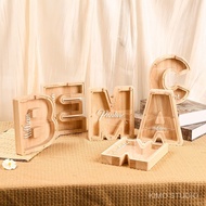 Wooden Letter Piggy Bank Piggy Bank for Boys Girls Alphabet A-Z Money Bank Coin Bank Birthday Gift f