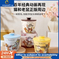 [in stock] Tom and Jerry Collaboration Instant Noodle Bowl Thickened Ceramic Bowl High Aesthetic Val