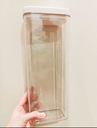 長方形密封儲物罐鎖扣透明食物盒防潮防水防蟲保鮮罐麵條易扣收納罐