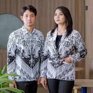 Batik PGRI Pria Wanita Terbaru lapisan furing bahan bsw atasan PGRI Model Blazer baju PGRI Pakaian B