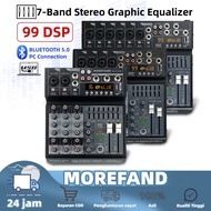 Set Peralatan Mixer Mikrofon 4 Saluran Digital Profesionaluntuk Rekaman DJ dan Speaker Bluetooth Sta