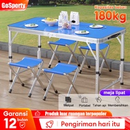 Meja Lipat Aluminium Meja Jualan  Meja Camping Outdoor Meja Koper Portabel Serbaguna Kaki Bulat