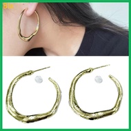 Bla Elegant Hoop Earrings Ornament Stylish Big Hoop Earring Round Circle Earrings Chic Punk Statemen