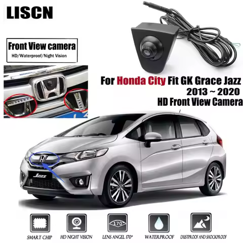 Car Front View camera For Honda City Fit GK Grace Jazz 2013 ~ 2020 HD Night Vision waterproof Parkin