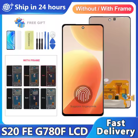 AMOLED For Samsung S20 FE 5G SM-G780F SM-G781B LCD For Samsung S20 FE S20 Fan Edition LCD Display To