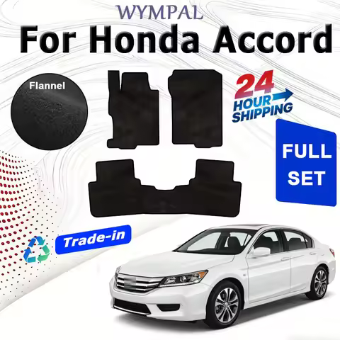 Car velour mats Nylon Suede Car Floor Mats For Honda Accord 9th Gen LX 2015 2013~2017 4Door Sedan Ru