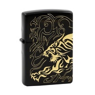 【ZIPPO官方旗艦店】 虎嘯之魂(黑金色)防風打火機 ZA-5-86A