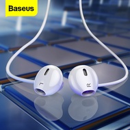 Baseus 6D Stereo 3.5mm/Type C Wired Earphone In Ear Headset with Mic Stereo Bass Sound Jack Earphone Earbuds Earpiece for iPhone Samsung Xiaomi Huawei Vivo Sports Wire Control Earphone