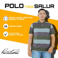 Promo paket hemat 3pcs Kaos Kerah Saku Depan Pria Dewasa | Kaus Krah Bapak Bapak Motif Garis Afada |