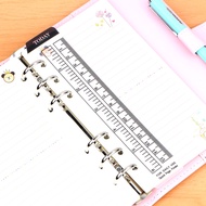 A5/A6/A7 Straight Books Ruler Loose-leaf Today Rulers Frosted Transparent