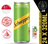 SCHWEPPES MANAO Lemon Lime Soda 320ML X 24 (CAN) - FREE DELIVERY within 3 working days!