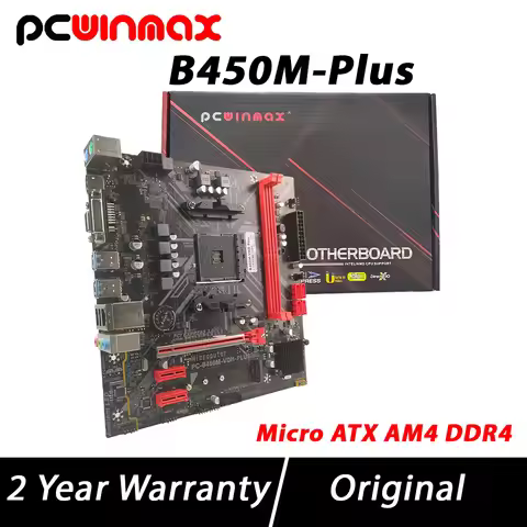 PCWINMAX B450M DDR4 AM4 MATX Motherboard (Supports AM4 Series Ry 1000-5000 5600 5600G CPU)