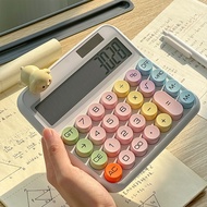 Creative Dopamine Color Calculator 12-digit Digital Display Solar Charging Calculator Multi-function