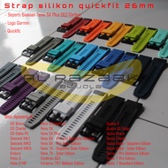 Strap Silikon Quickfit 26mm Garmin Enduro Tactix D2 Bravo Charlie Delta PX Quatix Fenix 3 5X 6X Desc