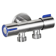 Kran Shower Double Stop Kran Cabang Kanan Kiri Stainless Steel Termurah