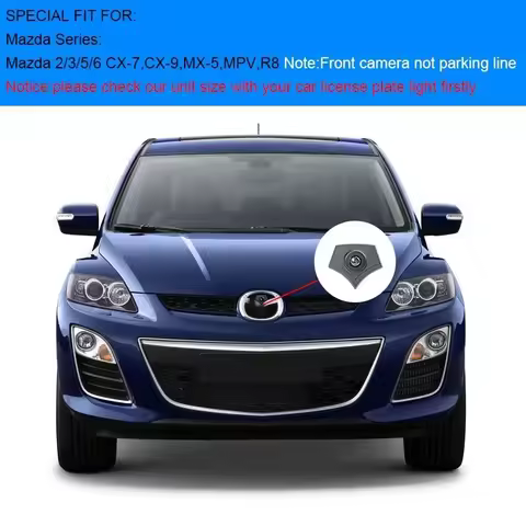 Car Front View Logo Embedded Camera For Mazda 2/3/5/6 CX-7 CX-9 MX-5 MPV R8 With CCD Waterproof IP67